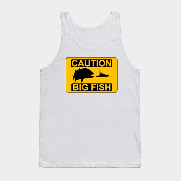 Caution big fish Tank Top by Art by Paul